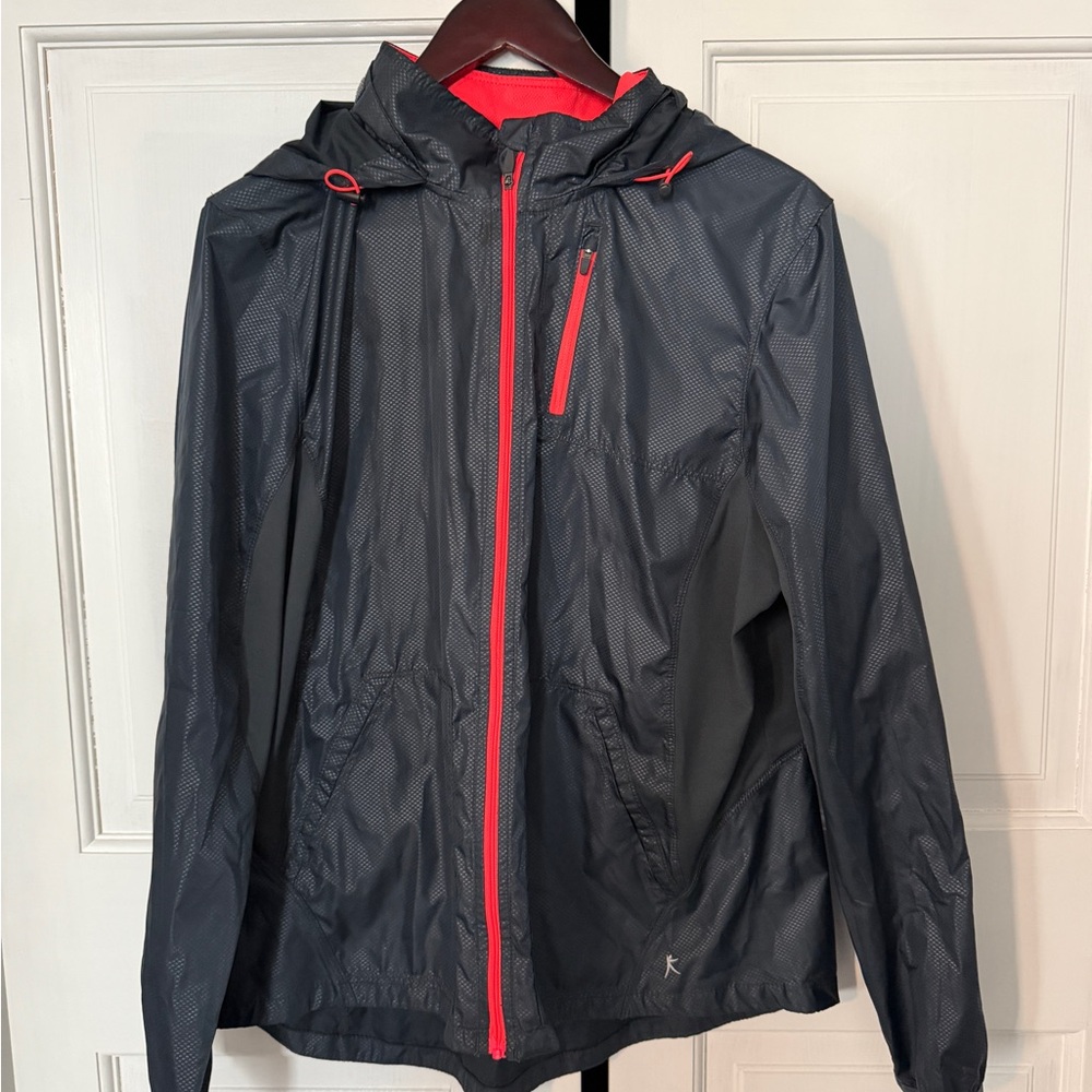 Danskin Now Women’s Black and Coral Trim Windbreaker